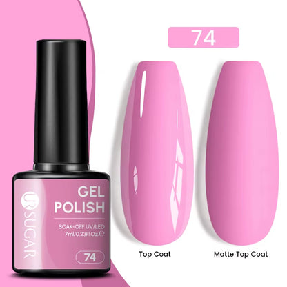 7Ml Champagne Gold Sequins Gel Nail Polish Bright Sparkling Glitter French Semi Permanent Nail Painting UV Gel