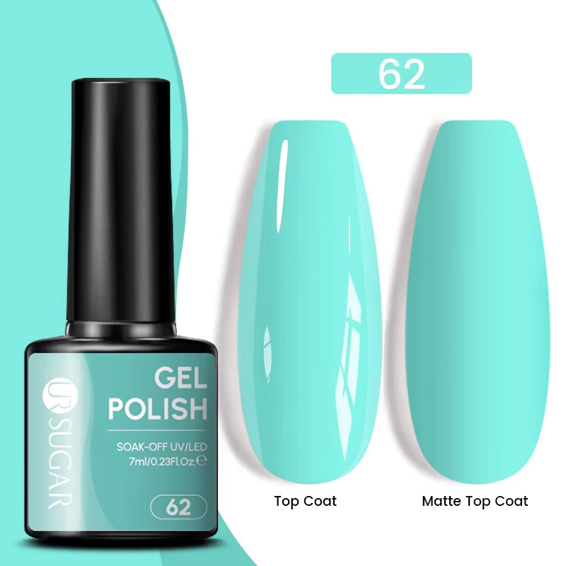 7Ml Champagne Gold Sequins Gel Nail Polish Bright Sparkling Glitter French Semi Permanent Nail Painting UV Gel