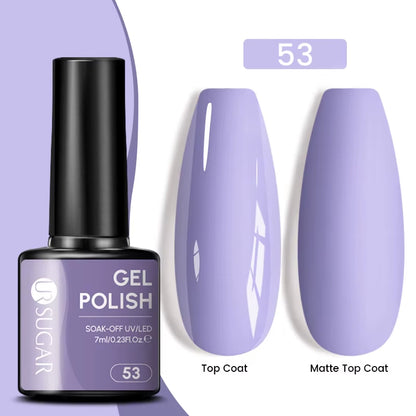 7Ml Champagne Gold Sequins Gel Nail Polish Bright Sparkling Glitter French Semi Permanent Nail Painting UV Gel