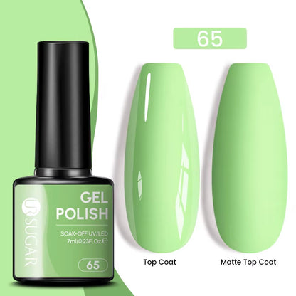 7Ml Champagne Gold Sequins Gel Nail Polish Bright Sparkling Glitter French Semi Permanent Nail Painting UV Gel