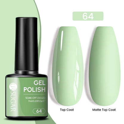 7Ml Champagne Gold Sequins Gel Nail Polish Bright Sparkling Glitter French Semi Permanent Nail Painting UV Gel